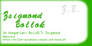 zsigmond bollok business card